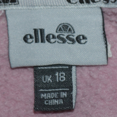 Womens UK Size 18 ellesse Pink Pullover Hoodie