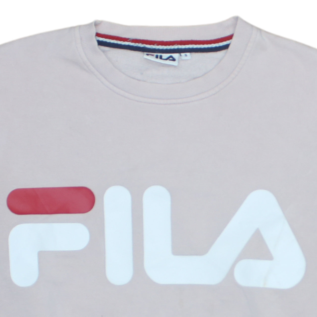Womens UK Size S FILA Beige Pullover Sweatshirt