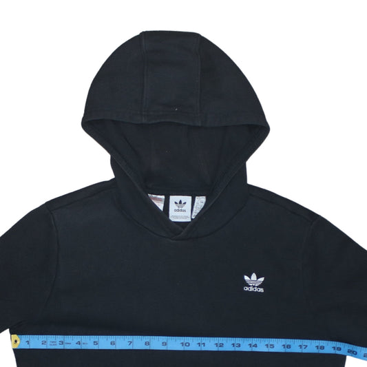 Adidas Boys Black Pullover Hoodie 14 Years Classic Trefoil Sweatshirt