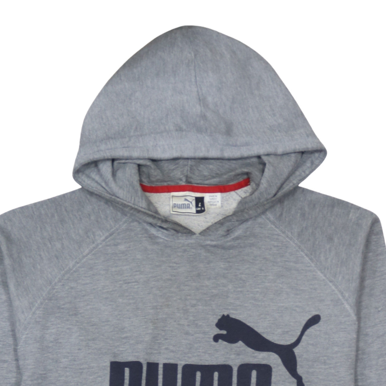 Mens UK Size L PUMA Grey Pullover Hoodie