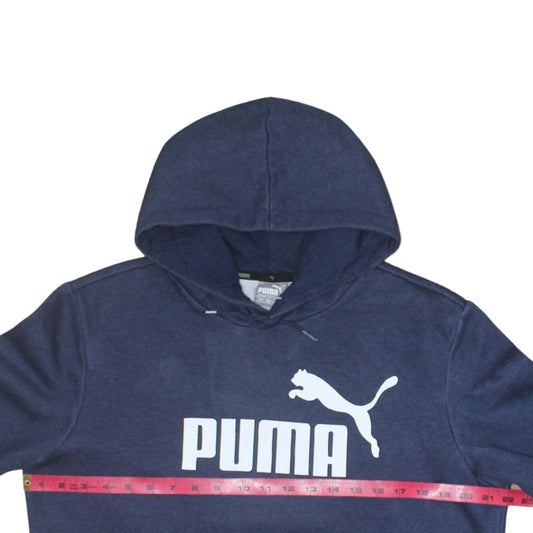 Mens UK Size M PUMA Blue Pullover Hoodie