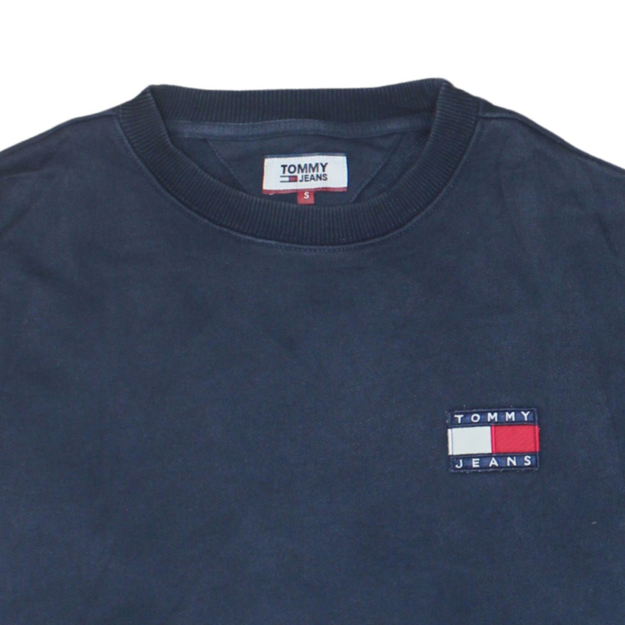 Mens UK Size S Tommy Jeans Blue Pullover Sweatshirt