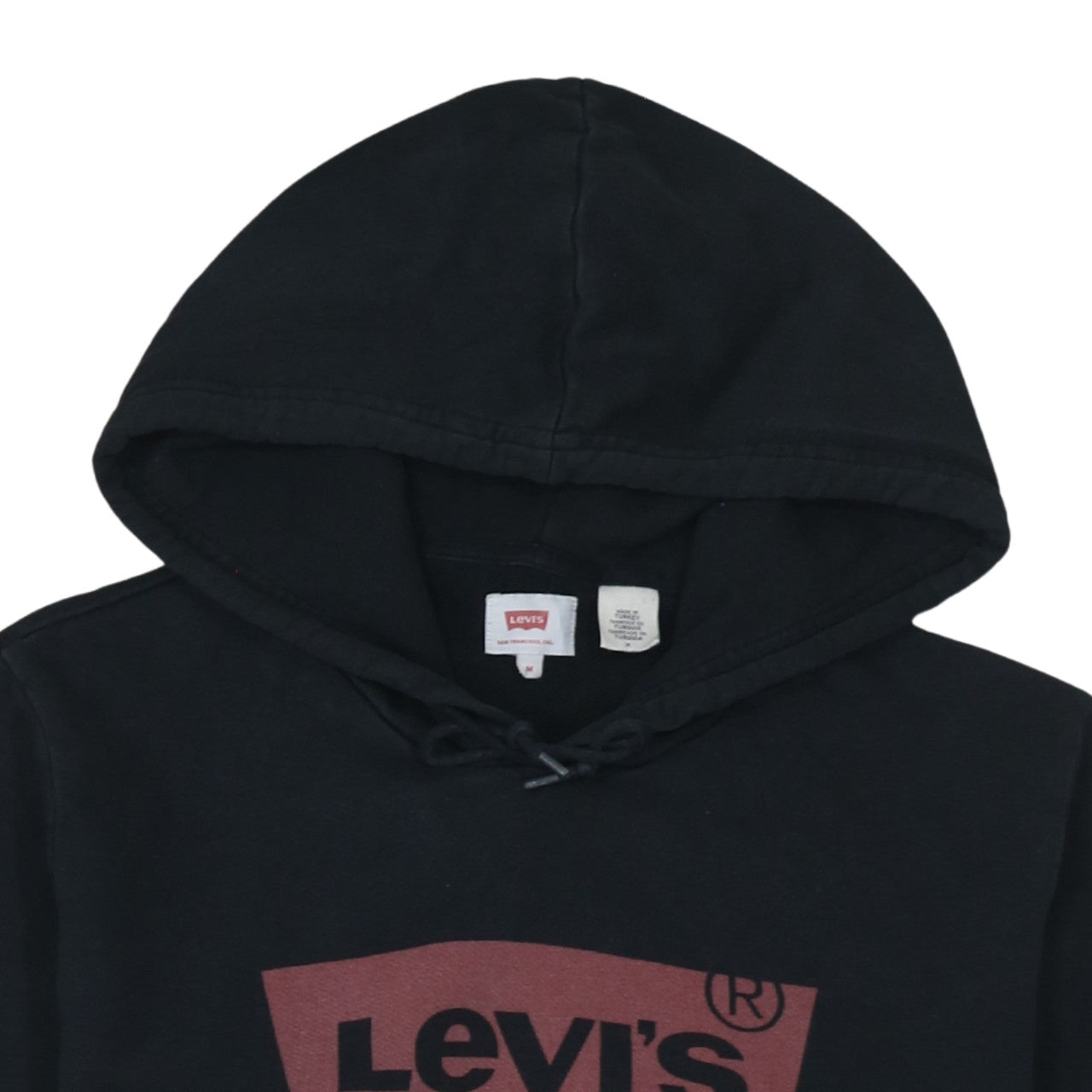 Mens UK Size M Levi's Black Pullover Hoodie
