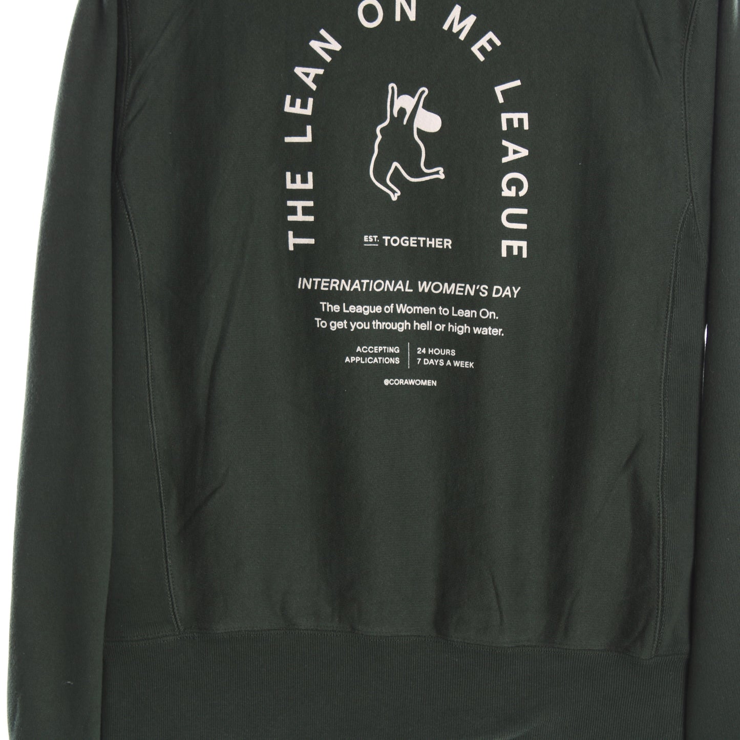 Womens UK Size S Champion Green Pullover Sweatshirt