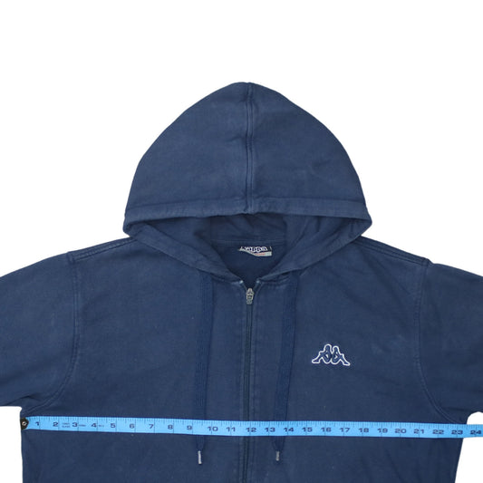 Mens UK Size XL Kappa Blue Full Zip Hoodie