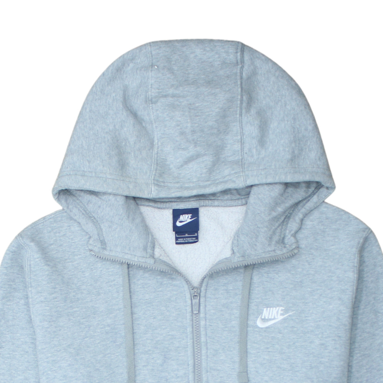 Mens UK Size L Nike Grey 1/2 Zip Hoodie