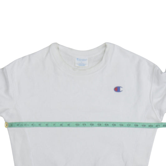 Womens UK Size S Champion White Pullover Sweatshirt
