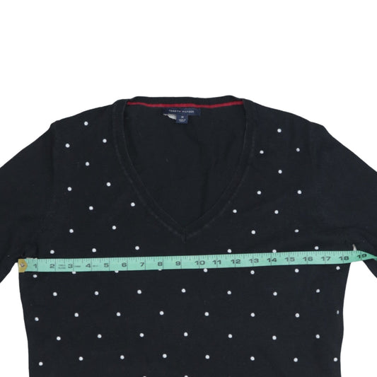 Womens UK Size M Tommy Hilfiger Black Pullover Jumper