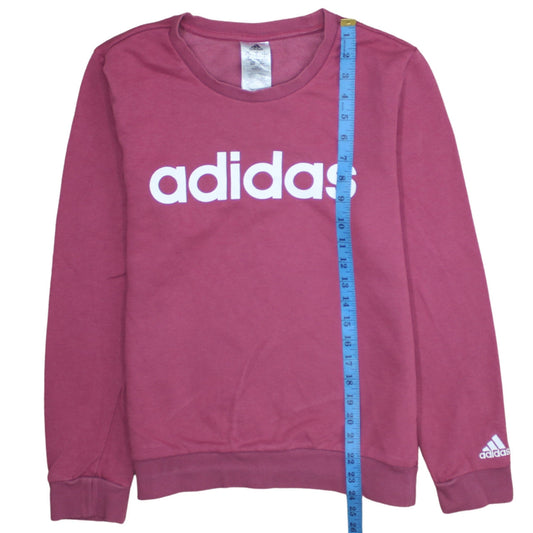 Womens UK Size M adidas Pink Pullover Sweatshirt