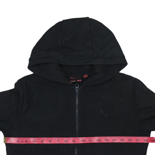 Womens UK Size 10 PUMA Black Full Zip Hoodie