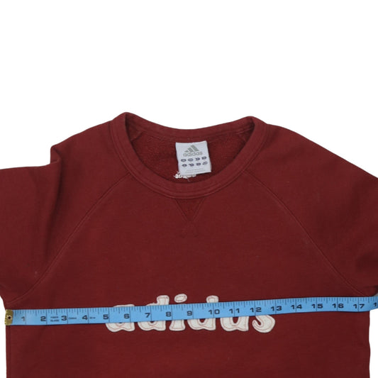 Womens UK Size 10 adidas Red Pullover Sweatshirt