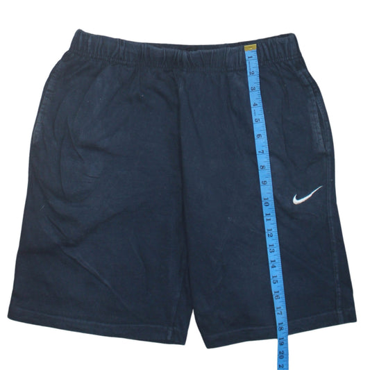 Nike Men's Blue Athletic Cotton Shorts L Elastic Waist Activewear