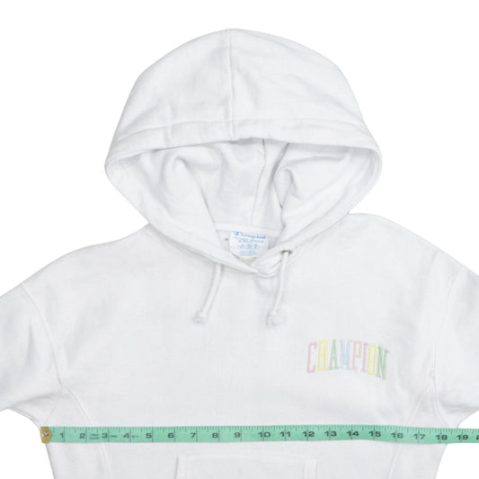 Womens UK Size XS Champion White Pullover Hoodie