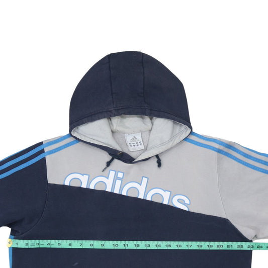 Mens UK Size M adidas Blue Pullover Hoodie