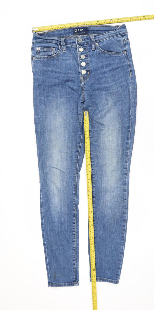 Womens UK Size 4 Gap Slim Fit Jegging Blue Jeans