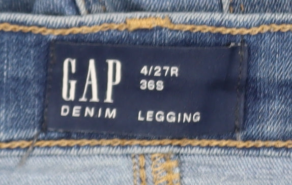Womens UK Size 4 Gap Slim Fit Jegging Blue Jeans