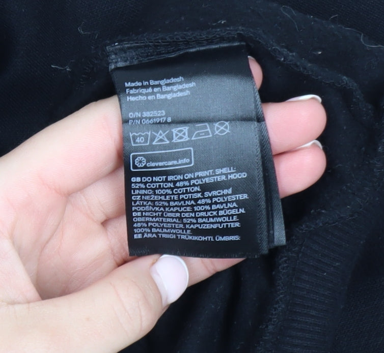 Boys UK Size L H&M Black Pullover Hoodie