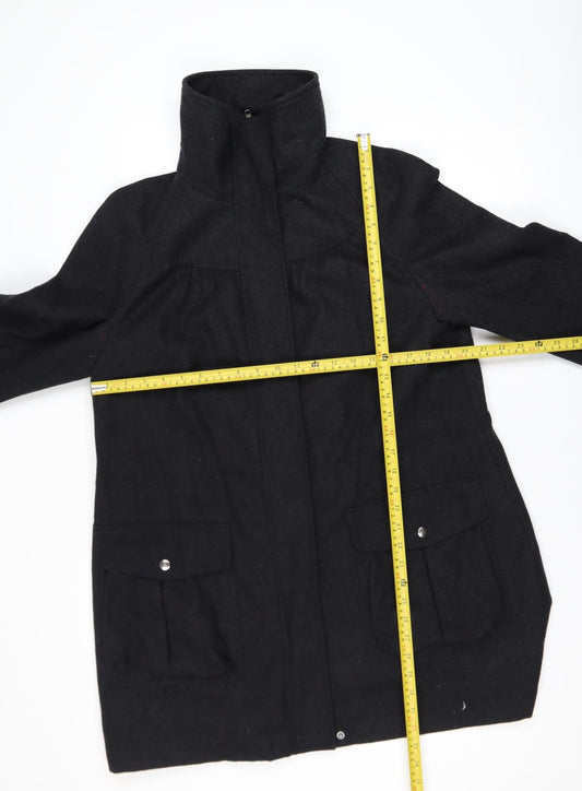 Womens UK Size 14 Laura Ashley Black Overcoat