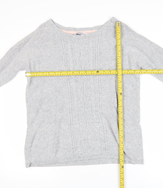 Womens UK Size 10 Crew Clothing Co. Grey Pullover Jumper