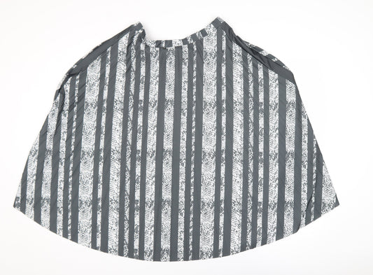 Next Women Grey Striped A-Line Knee Length Skirt Size 10