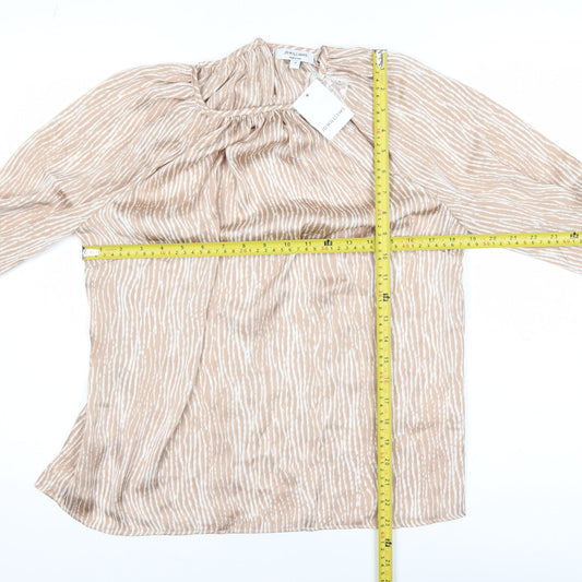 Womens UK Size 10 JD Williams Beige Tunic Blouse