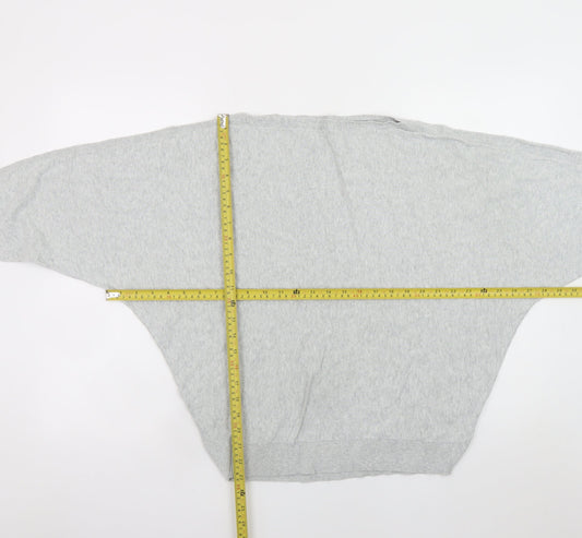 Womens UK Size L AllSaints Grey Cropped Blouse