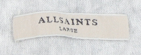 Womens UK Size L AllSaints Grey Cropped Blouse