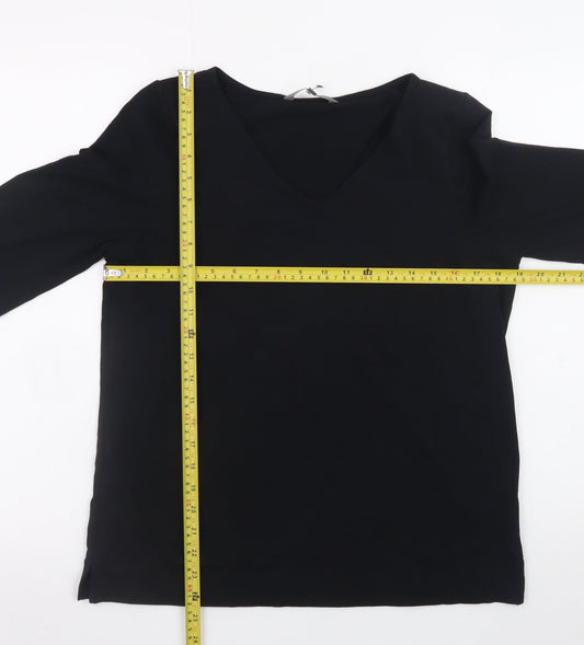 Laura Ashley Women’s Black Tunic Blouse Size 12 Bow Sleeve