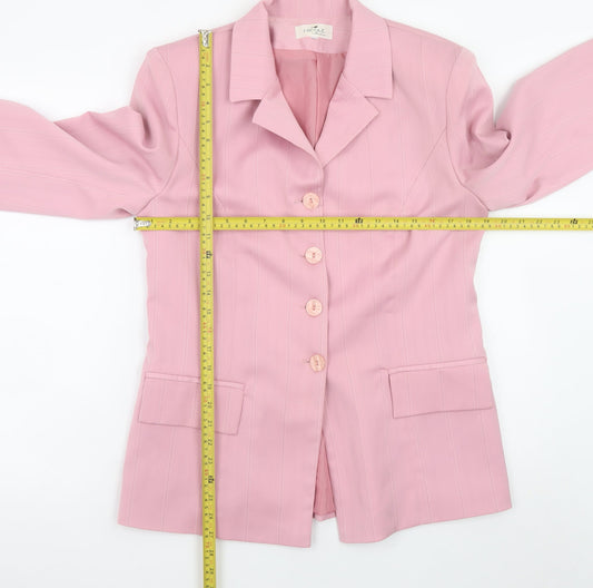 Womens UK Size 12 Nicole Collection Regular Pink Blazer