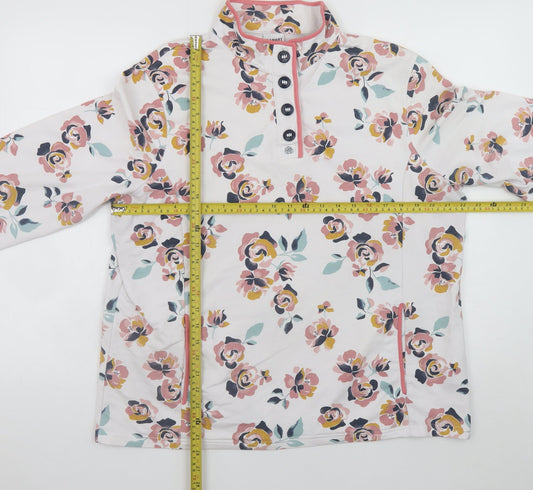 Womens UK Size L Damart Multicoloured Henley Sweatshirt