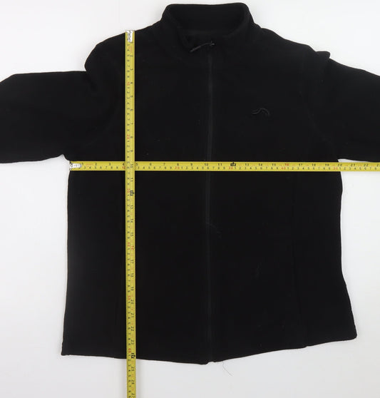 Crivit Men's Black Fleece Full Zip Jacket Size M Outdoor Wear