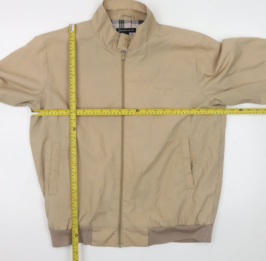 Mens UK Size XL Teddy Smith Beige Bomber Jacket