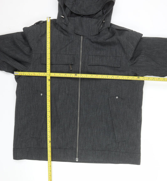 Decathlon Men’s Grey 2XL Hooded Parka Jacket Polyester Cotton Outdoor