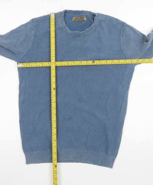 Mens UK Size S Pearly King Blue Pullover Jumper