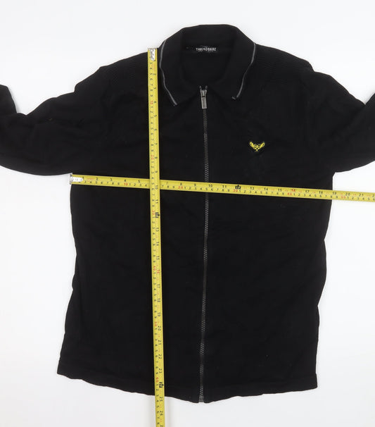 Mens UK Size M Threadbare Black Basic Jacket