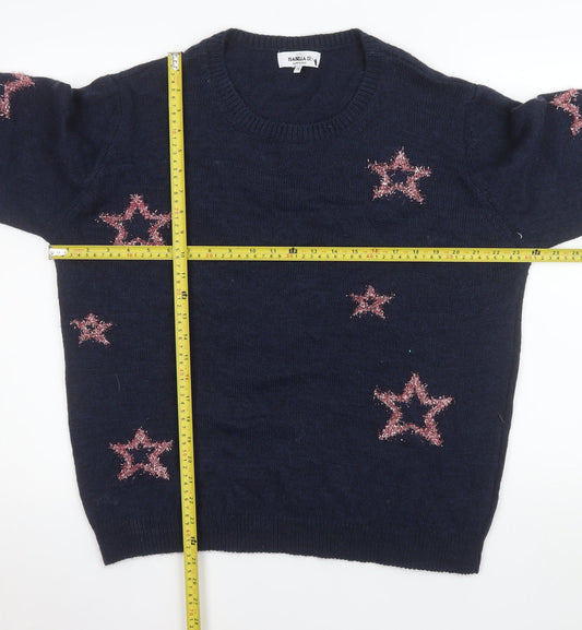 Womens UK Size 18 Plus Isabella D. Blue Pullover Jumper