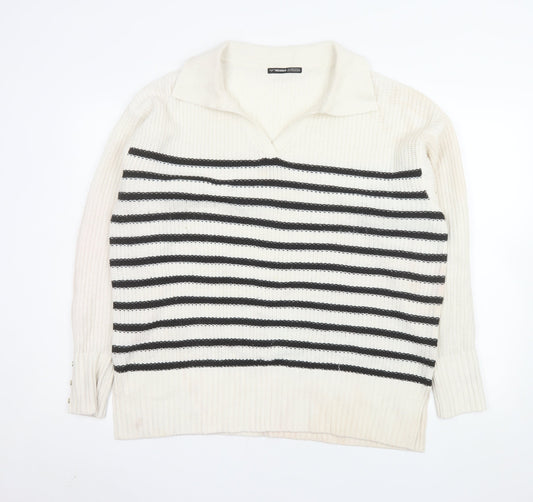 Womens UK Size 12 Threadbare Ivory Pullover Jumper