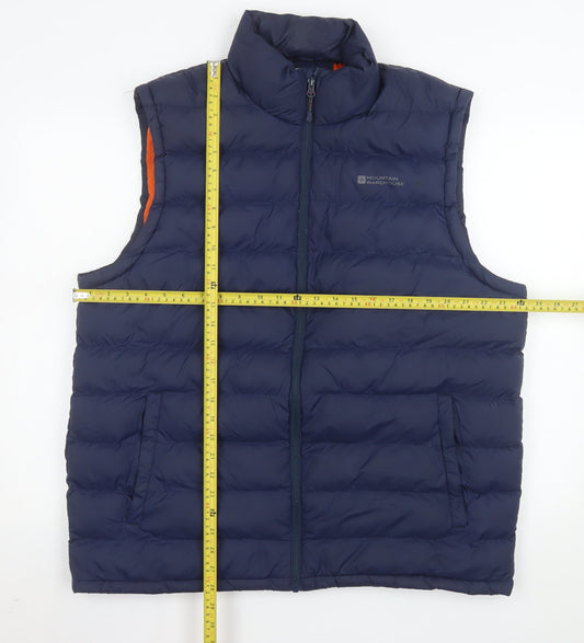 Mountain Warehouse Men's Blue XL Water Resistant Puffer Bodywarmer
