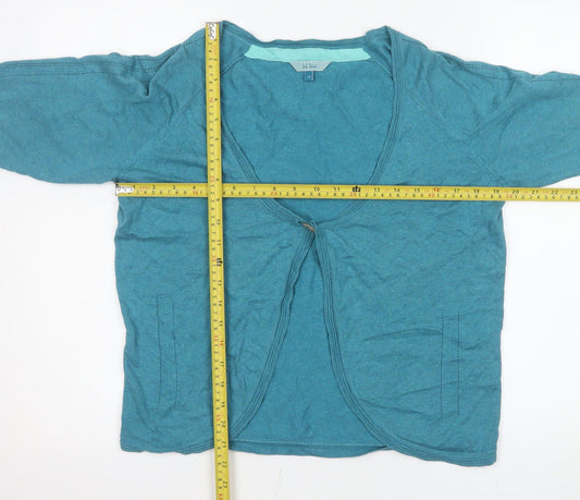 Womens UK Size 14 Fat Face Blue Cardigan Jumper