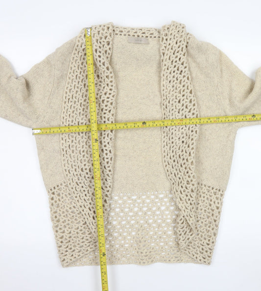 Womens UK Size 20 Wrap Beige Cardigan Jumper