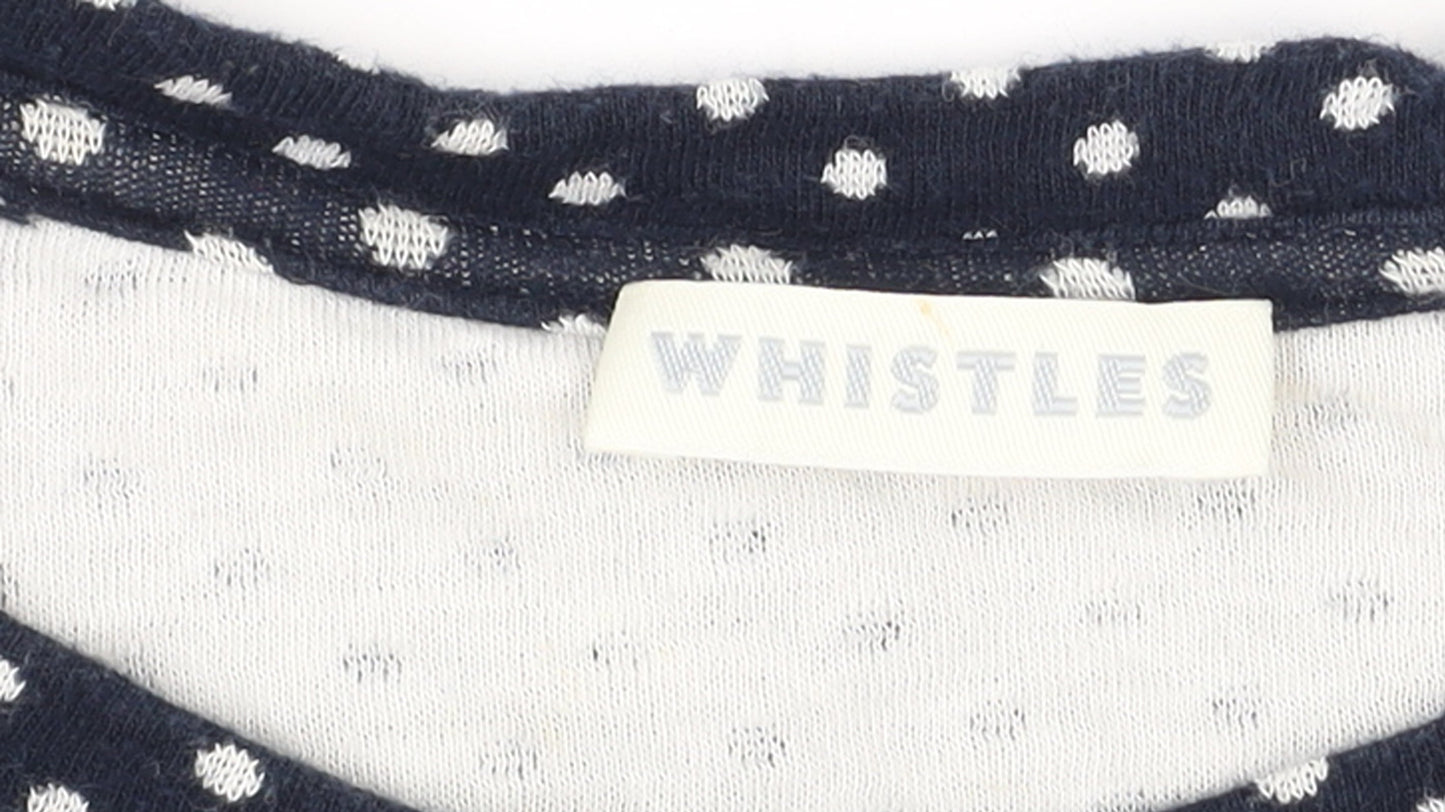 Womens UK Size 2 Whistles Blue Pullover Jumper