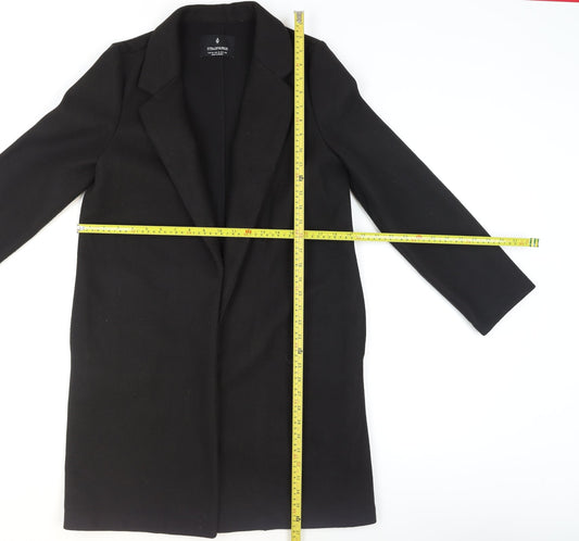 Womens UK Size 12 Stradivarius Black Overcoat