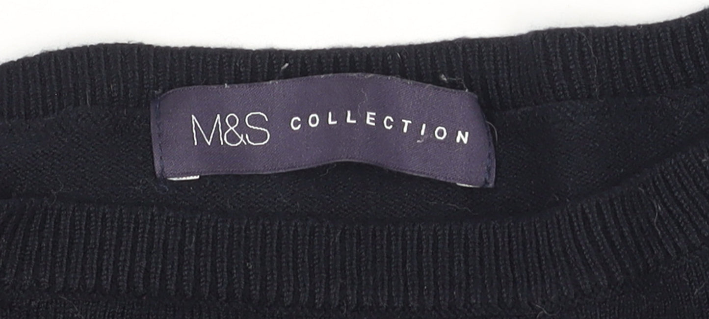 Womens UK Size 12 Marks and Spencer Black Pullover Jumper