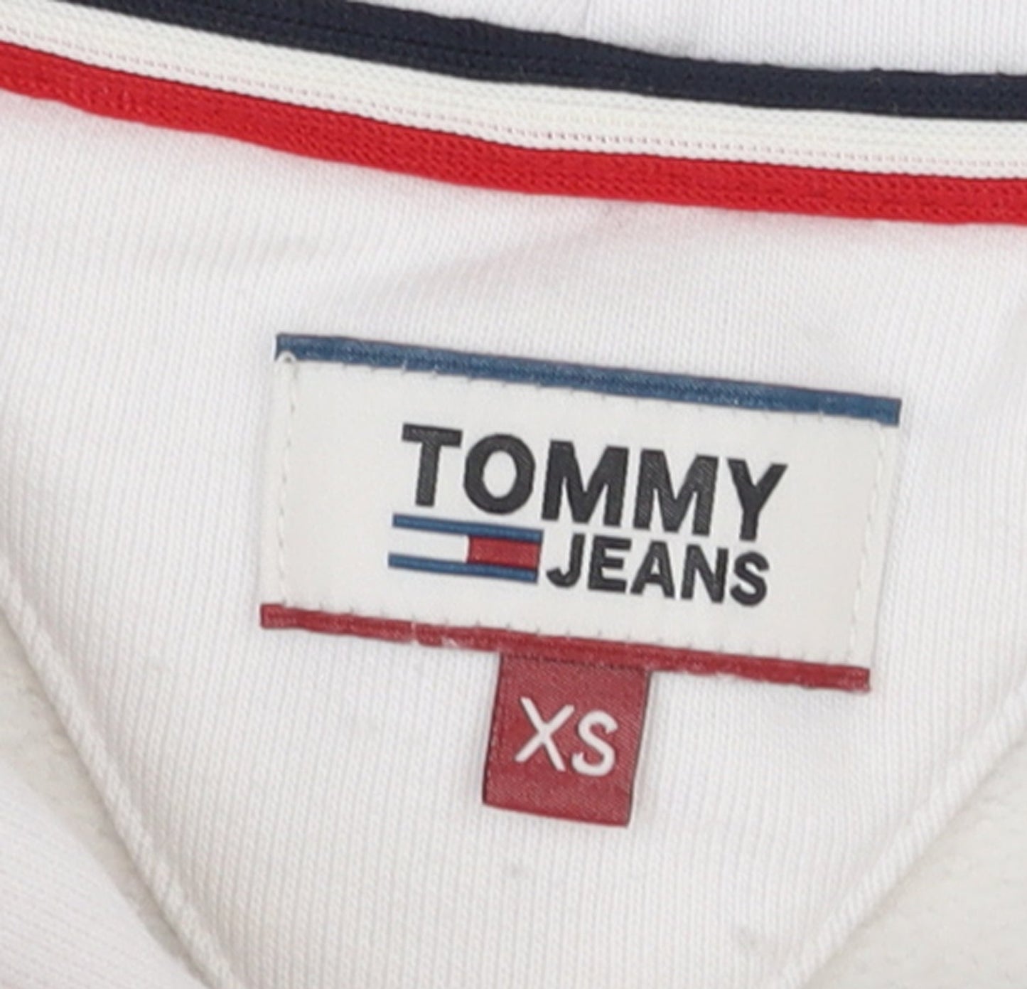 Mens UK Size XS Tommy Jeans White Pullover Hoodie