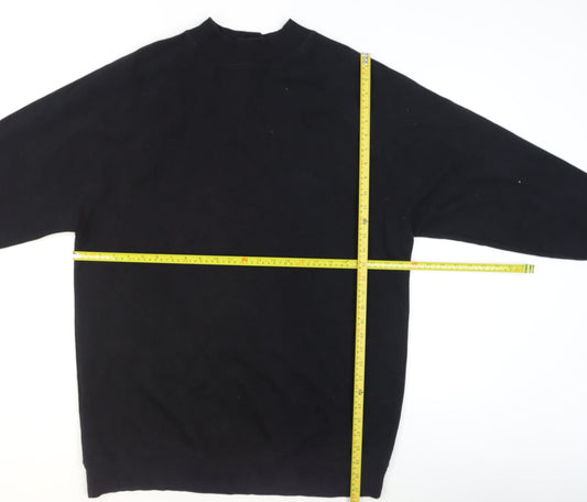 Mens UK Size M Pull&Bear Black Pullover Sweatshirt
