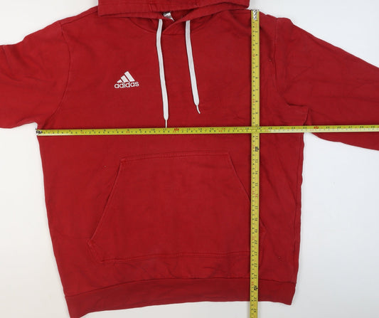 Mens UK Size L adidas Red Pullover Hoodie