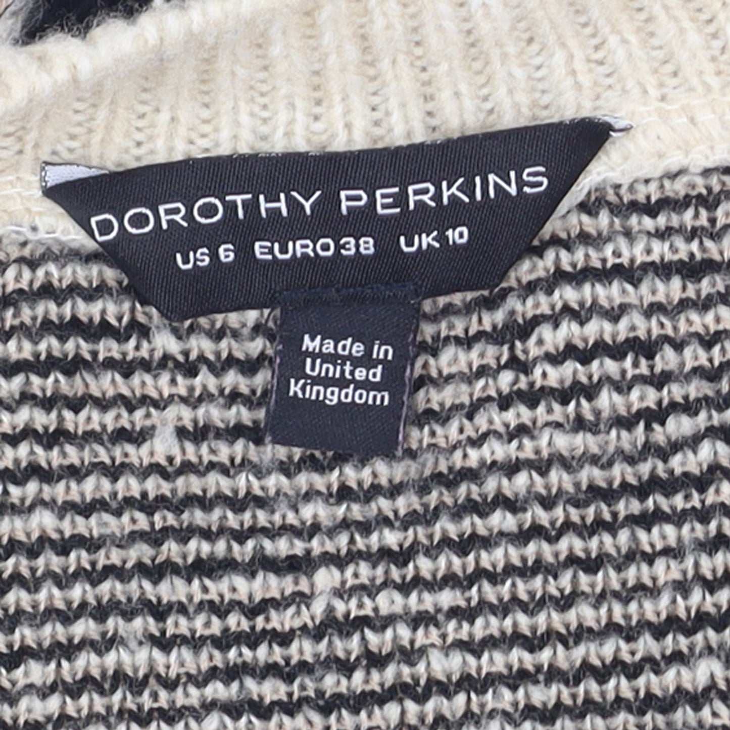 Womens UK Size 10 Dorothy Perkins Beige Pullover Jumper