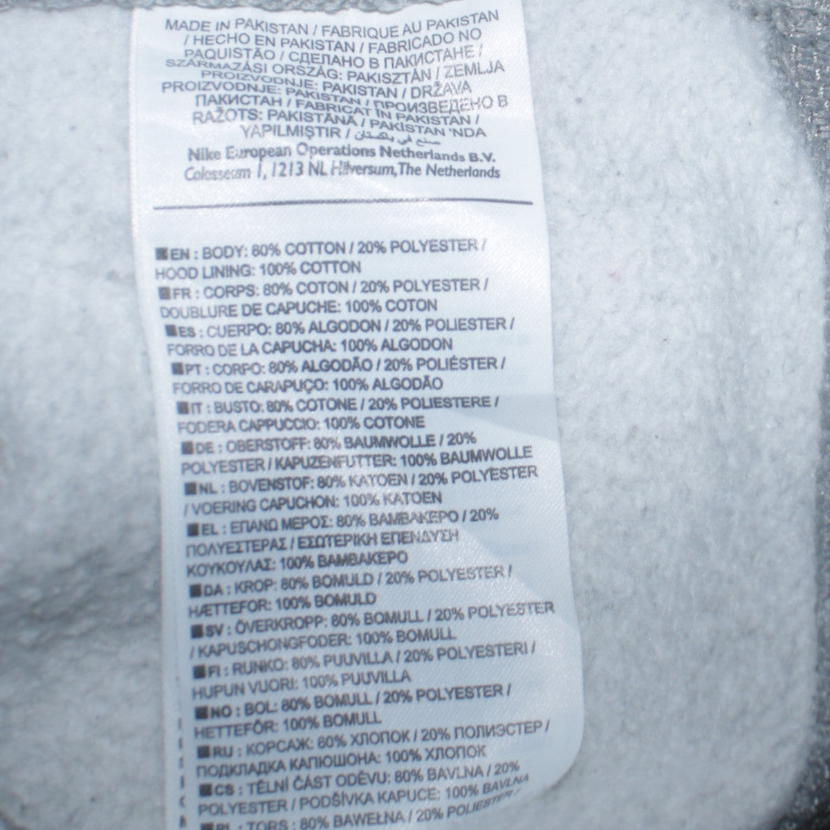Mens UK Size M Nike Grey Pullover Hoodie