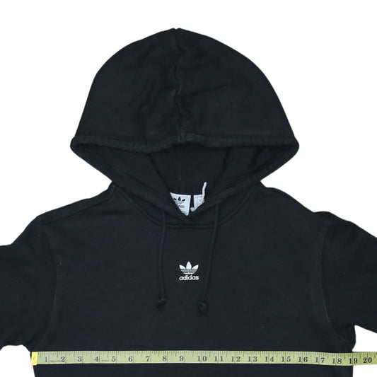 Womens UK Size 8 adidas Black Pullover Hoodie