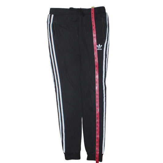 Adidas Boys Black 15-16 Years Jogger Trousers with Side Stripes